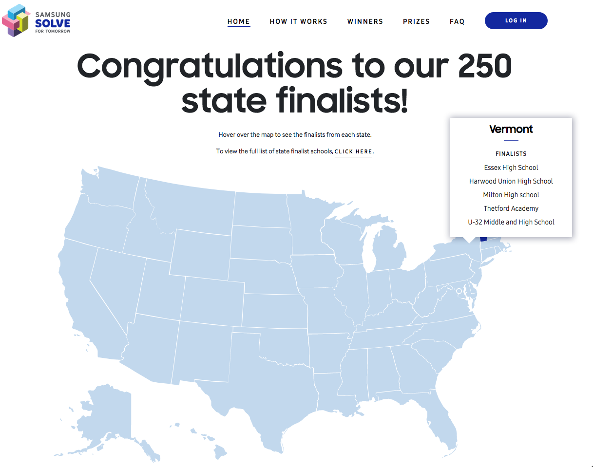TA is Samsung Solve for Tomorrow State Finalist TA is Samsung Solve for Tomorrow State Finalist