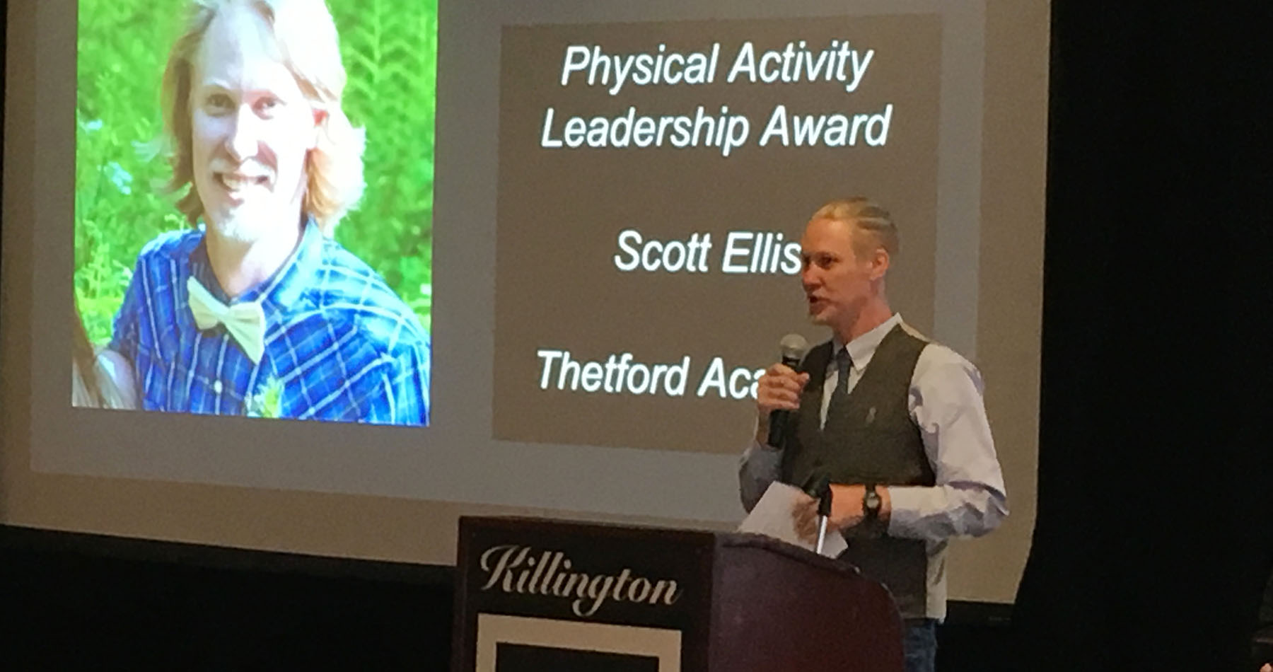Scott Ellis Earns SHAPE VT Leadership Award Scott Ellis Earns SHAPE VT Leadership Award