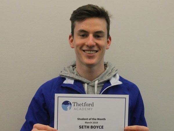 March 2019 Student of the Month: Seth Boyce ’19 March 2019 Student of the Month: Seth Boyce ’19