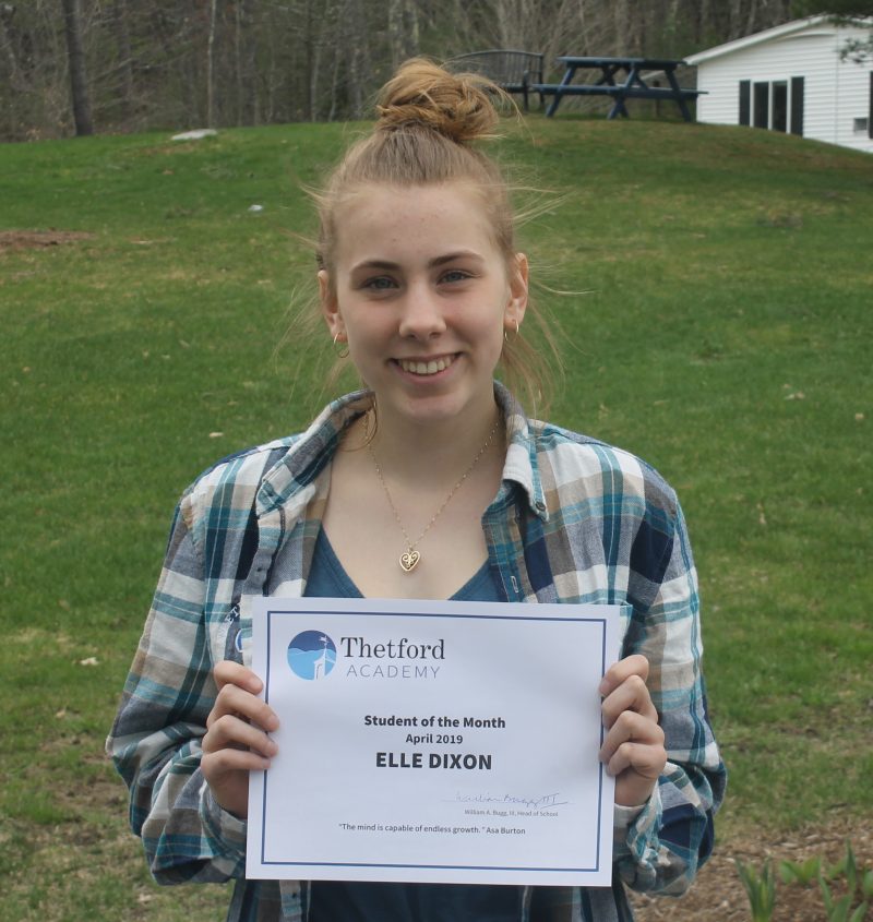 April Student of the Month: Elle Dixon ’20 April Student of the Month: Elle Dixon ’20