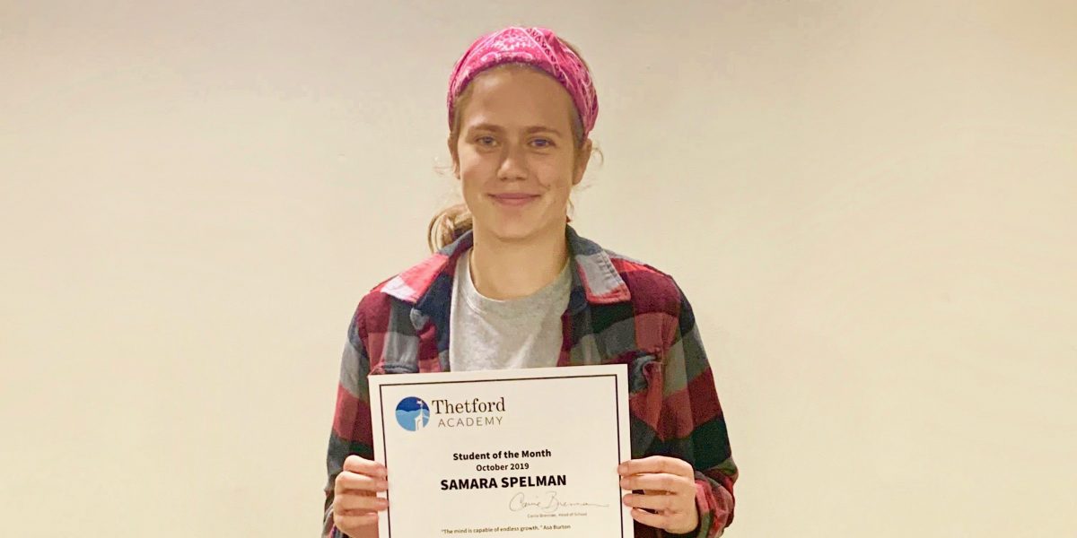 October Student of the Month: Samara Spelman October Student of the Month: Samara Spelman