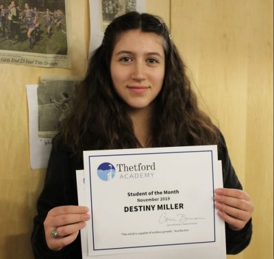 Student of the Month: Destiny Miller Student of the Month: Destiny Miller