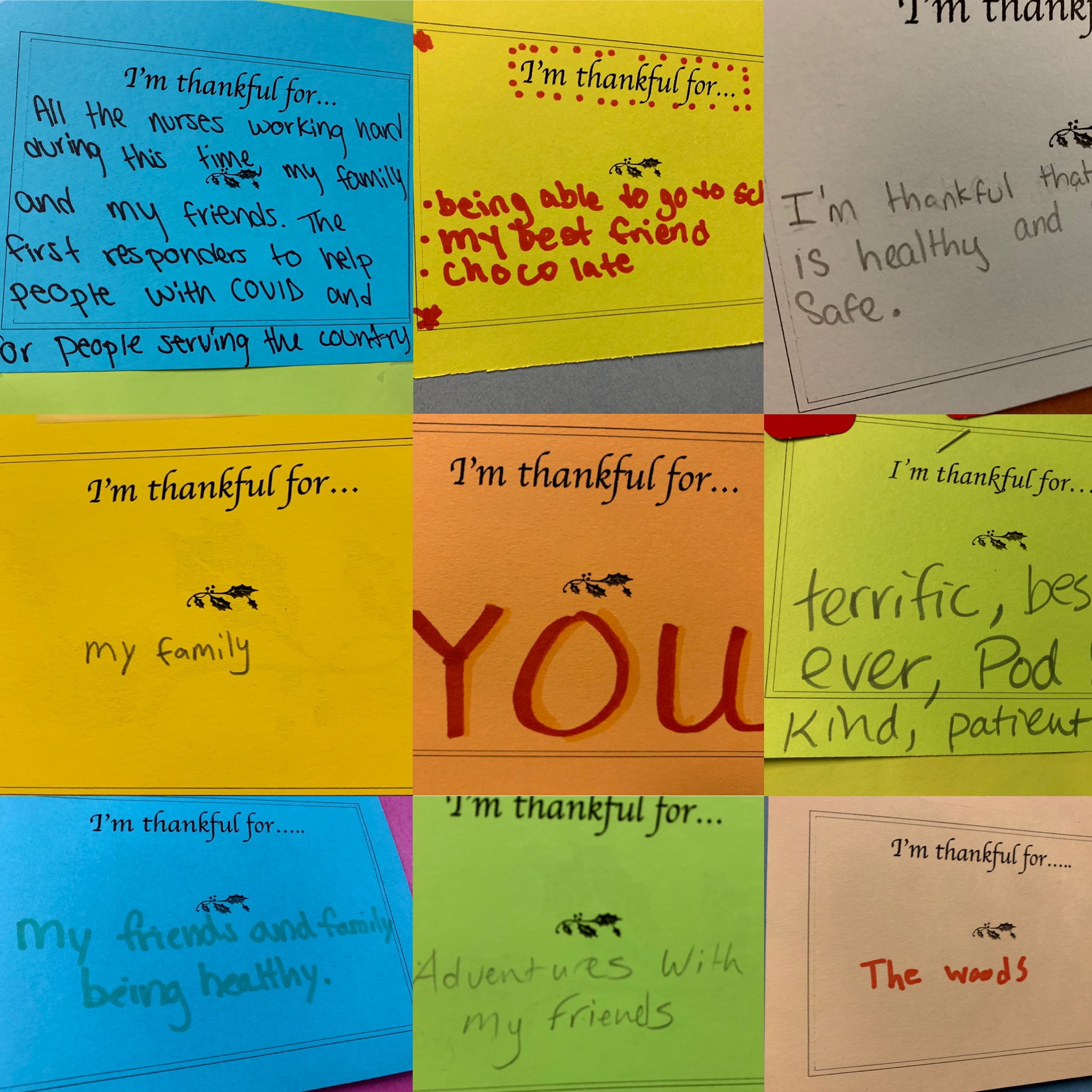 We are thankful for…YOU! We are thankful for…YOU!